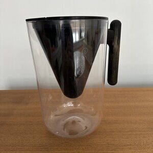 Soma 10-Cup Water Filter Pitcher Black with Wooden Handle